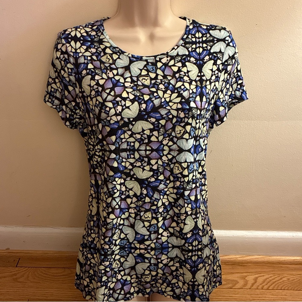 Ted Baker Blue and Purple Butterfly Print Top